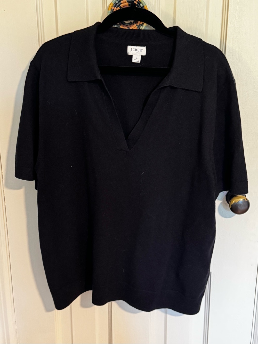 JCREW Factory soft polo sweater L